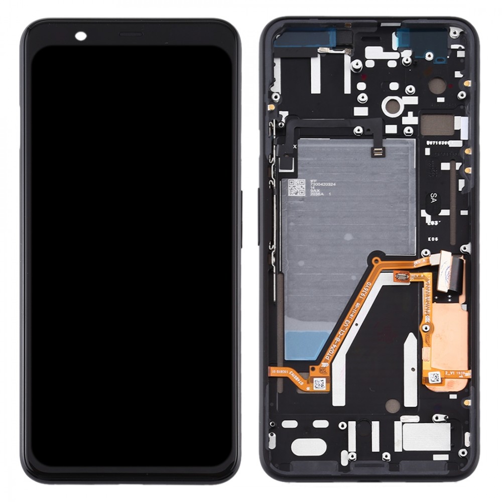 LCD Screen and Digitizer Full Assembly with Frame for Google Pixel 4XL (Black)  Google Pixel 4XL